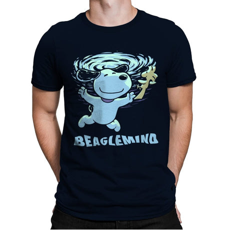 Nevermind Beagle Music  - Mens Premium T-Shirts RIPT Apparel Small / Midnight Navy