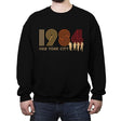 New York City 1984 - Crew Neck Sweatshirt Crew Neck Sweatshirt RIPT Apparel Small / Black