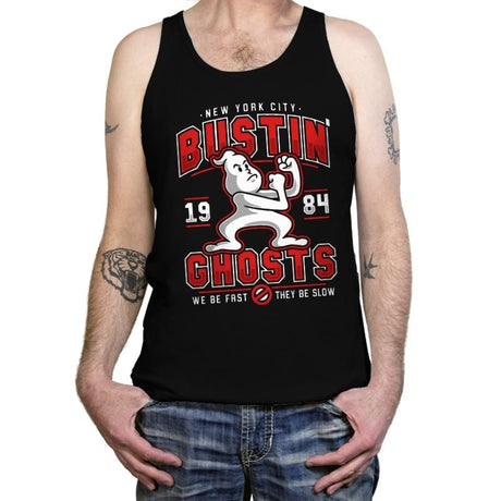 New York City Bustin' Ghosts - Tanktop Tanktop RIPT Apparel X-Small / Black