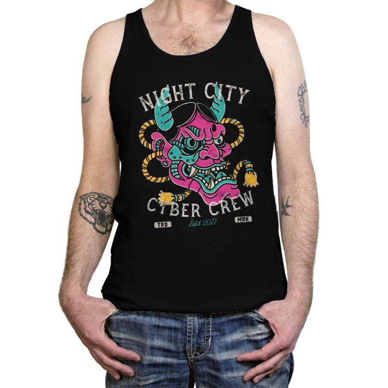 Night City Cyber Crew - Tanktop Tanktop RIPT Apparel X-Small / Black