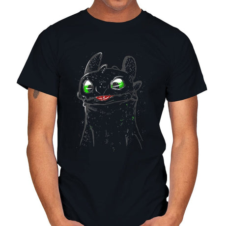 Night Fury Face - Mens T-Shirts RIPT Apparel Small / Black