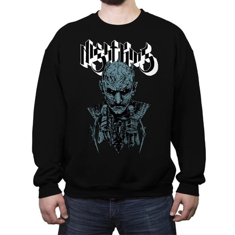 Night King - Crew Neck Sweatshirt Crew Neck Sweatshirt RIPT Apparel Small / Black