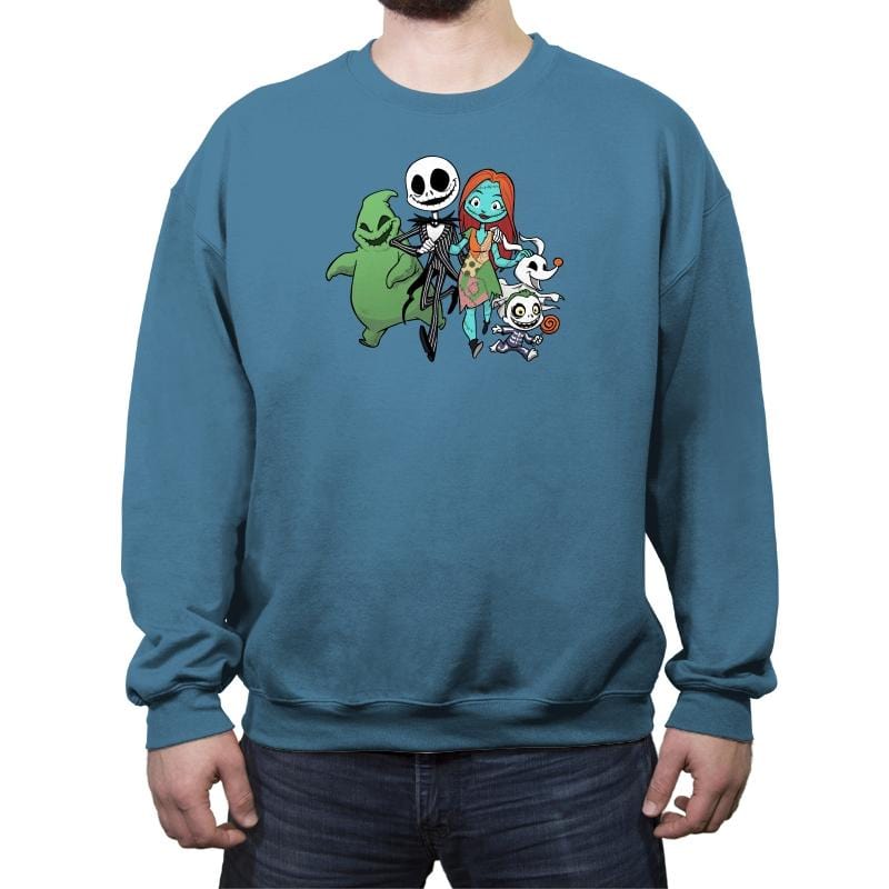 Nightmare BFFs - Crew Neck Sweatshirt Crew Neck Sweatshirt RIPT Apparel Small / Indigo Blue