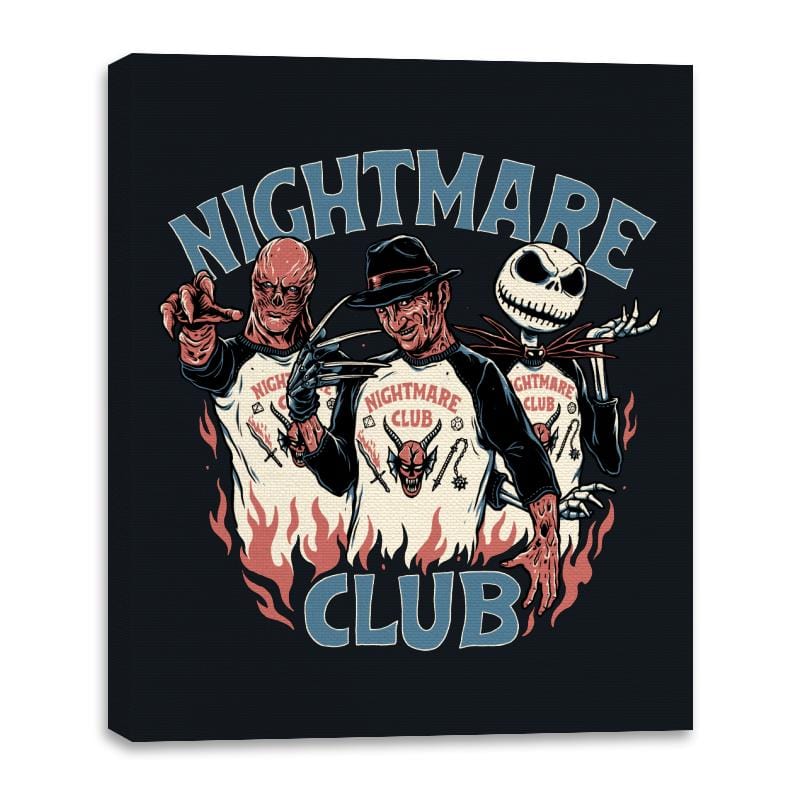 Nightmare Club - Canvas Wraps Canvas Wraps RIPT Apparel 16x20 / Black