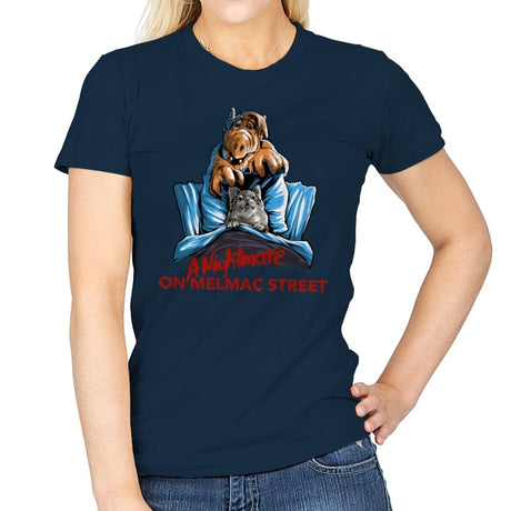 Nightmare on Melmac Street - Best Seller - Womens T-Shirts RIPT Apparel Small / Navy