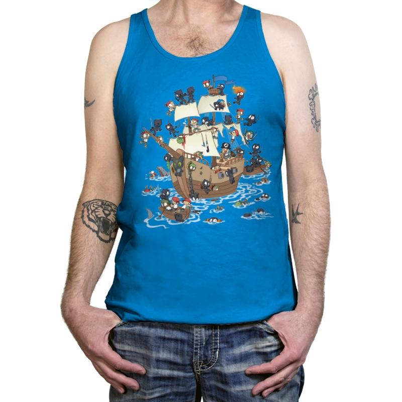 Ninja Attack! - Tanktop Tanktop RIPT Apparel X-Small / Teal