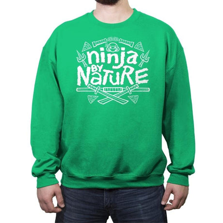 Ninja by Nature - Crew Neck Sweatshirt Crew Neck Sweatshirt RIPT Apparel Small / Irish Green