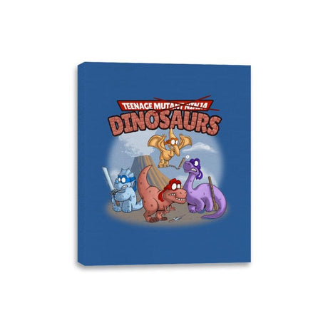 Ninja Dinosaurs - Canvas Wraps Canvas Wraps RIPT Apparel 8x10 / Royal