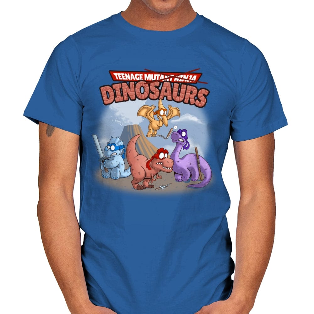 Ninja Dinosaurs - Mens T-Shirts RIPT Apparel Small / Royal