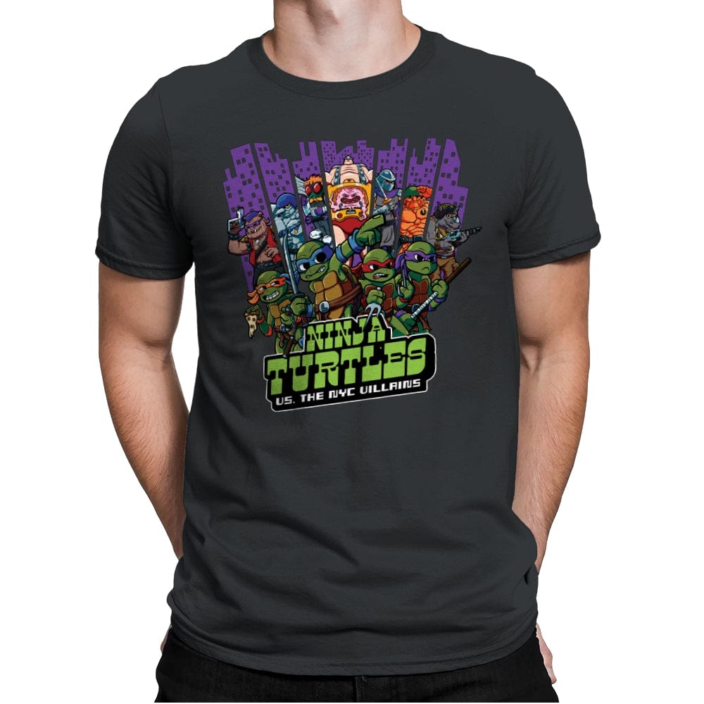 Ninja Turtles Vs. The NYC Villains - Best Seller - Mens Premium T-Shirts RIPT Apparel Small / Heavy Metal