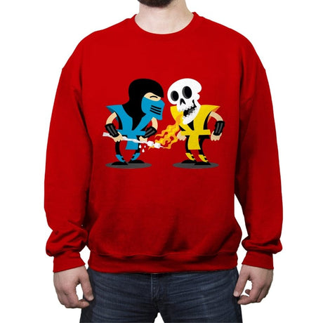 Ninjas - Crew Neck Sweatshirt Crew Neck Sweatshirt RIPT Apparel Small / Red