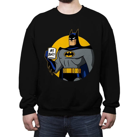 No.1 Bat - Crew Neck Sweatshirt Crew Neck Sweatshirt RIPT Apparel Small / Black