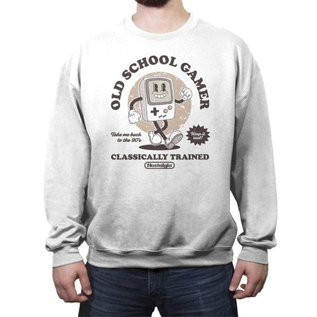 Nostalgic Boy - Crew Neck Sweatshirt Crew Neck Sweatshirt RIPT Apparel Small / White