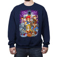 Nostalgic Lion - Crew Neck Sweatshirt Crew Neck Sweatshirt RIPT Apparel Small / Navy