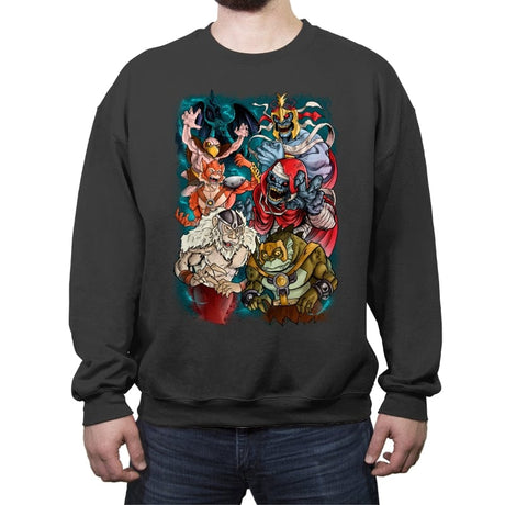 Nostalgic Villains - Crew Neck Sweatshirt Crew Neck Sweatshirt RIPT Apparel Small / Charcoal