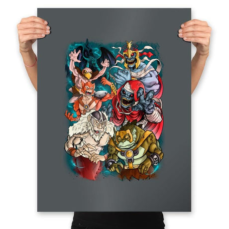 Nostalgic Villains - Prints Posters RIPT Apparel 18x24 / Charcoal