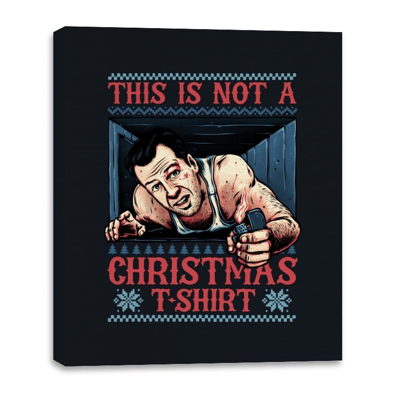 Not a Christmas Tshirt - Canvas Wraps Canvas Wraps RIPT Apparel 16x20 / Black