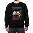 Not a Christmas Tshirt - Crew Neck Sweatshirt Crew Neck Sweatshirt RIPT Apparel Small / Black