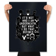 Not Who Who I Am Underneath - Prints Posters RIPT Apparel 18x24 / Black