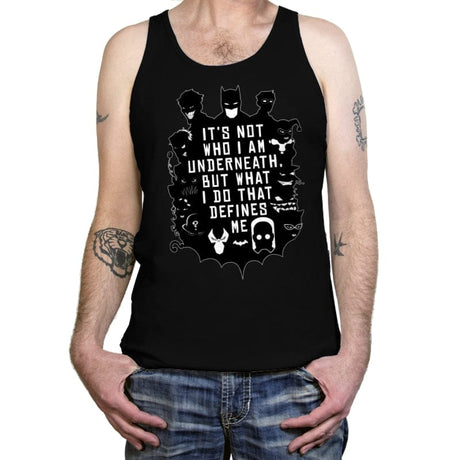 Not Who Who I Am Underneath - Tanktop Tanktop RIPT Apparel X-Small / Black