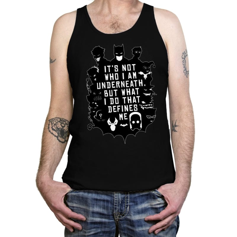 Not Who Who I Am Underneath - Tanktop Tanktop RIPT Apparel X-Small / Black