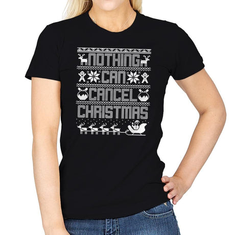 Nothing Can Cancel Christmas - Womens T-Shirts RIPT Apparel Small / Black