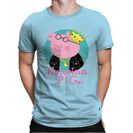 Notorious PIG - Mens Premium T-Shirts RIPT Apparel Small / Light Blue