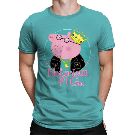 Notorious PIG - Mens Premium T-Shirts RIPT Apparel Small / Tahiti Blue