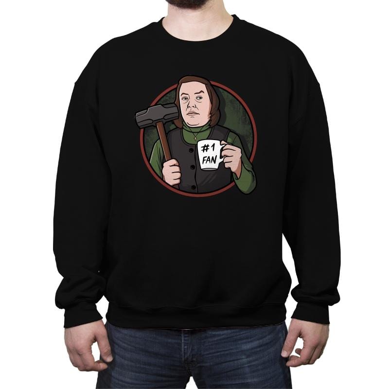 Number One Fan - Crew Neck Sweatshirt Crew Neck Sweatshirt RIPT Apparel Small / Black