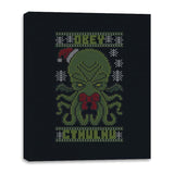 Obey Cthulhu Sweater - Canvas Wraps Canvas Wraps RIPT Apparel 16x20 / Black