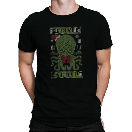 Obey Cthulhu Sweater - Mens Premium T-Shirts RIPT Apparel Small / Black