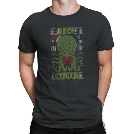 Obey Cthulhu Sweater - Mens Premium T-Shirts RIPT Apparel Small / Heavy Metal