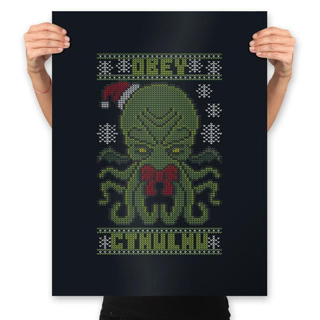 Obey Cthulhu Sweater - Prints Posters RIPT Apparel 18x24 / Black