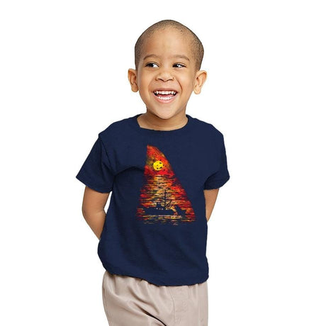 Ocean Predator - Youth T-Shirts RIPT Apparel X-small / Navy