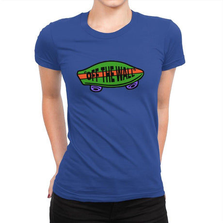 Off The Wall - Womens Premium T-Shirts RIPT Apparel Small / Royal