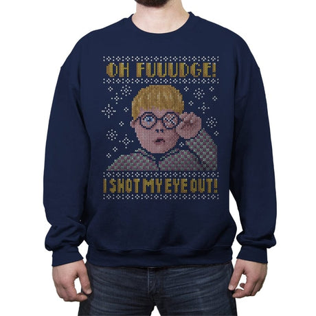 Oh Fuuudge! - Crew Neck Sweatshirt Crew Neck Sweatshirt RIPT Apparel Small / Navy