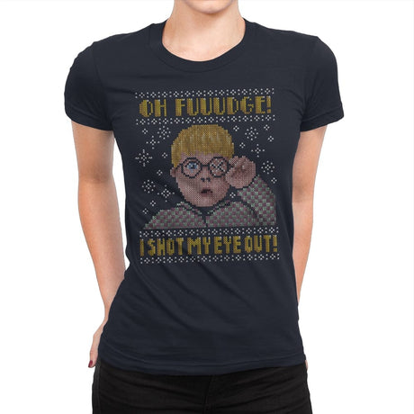 Oh Fuuudge! - Womens Premium T-Shirts RIPT Apparel Small / Midnight Navy