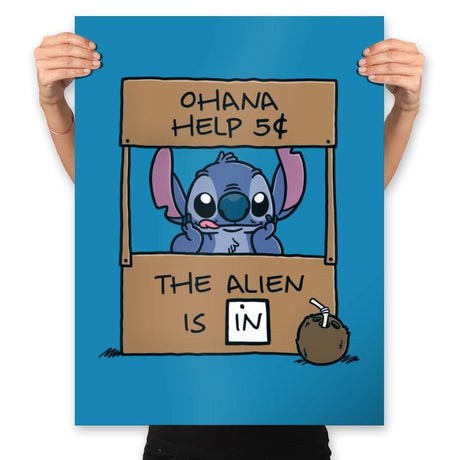 Ohana Help - Prints Posters RIPT Apparel 18x24 / Sapphire