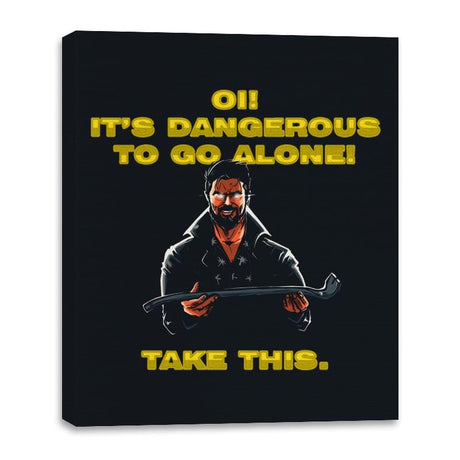 Oi! Take This - Canvas Wraps Canvas Wraps RIPT Apparel 16x20 / Black