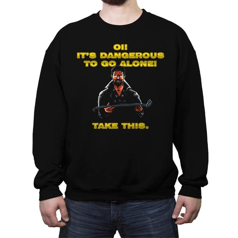 Oi! Take This - Crew Neck Sweatshirt Crew Neck Sweatshirt RIPT Apparel Small / Black