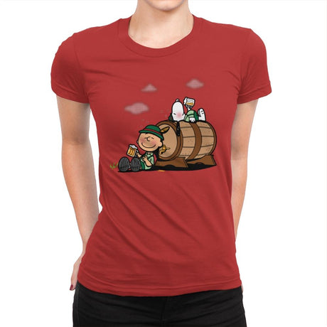 Oktoberfest Nuts - Womens Premium T-Shirts RIPT Apparel Small / Red