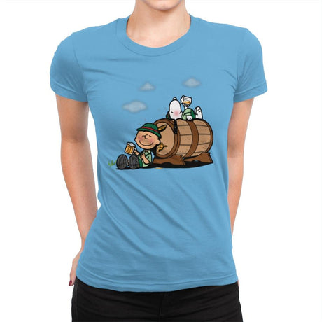 Oktoberfest Nuts - Womens Premium T-Shirts RIPT Apparel Small / Turquoise