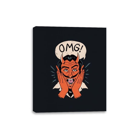 OMG Satan! - Canvas Wraps Canvas Wraps RIPT Apparel 8x10 / Black