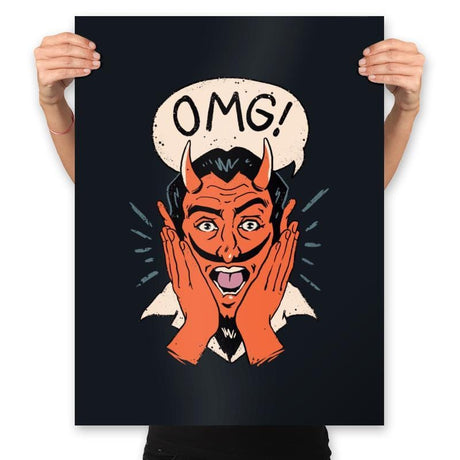 OMG Satan! - Prints Posters RIPT Apparel 18x24 / Black