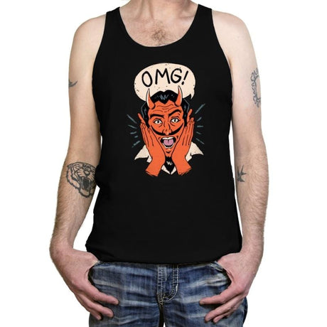 OMG Satan! - Tanktop Tanktop RIPT Apparel X-Small / Black