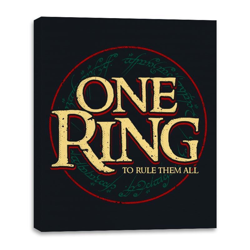 One Ring - Canvas Wraps Canvas Wraps RIPT Apparel 16x20 / Black