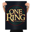 One Ring - Prints Posters RIPT Apparel 18x24 / Black