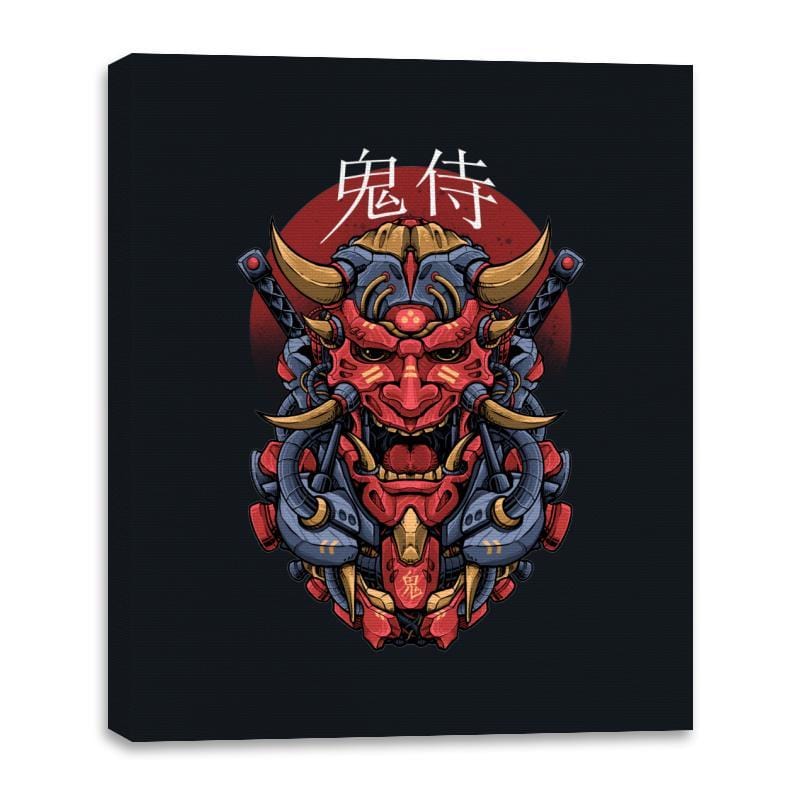 Oni Mecha Samurai - Canvas Wraps Canvas Wraps RIPT Apparel 16x20 / Black