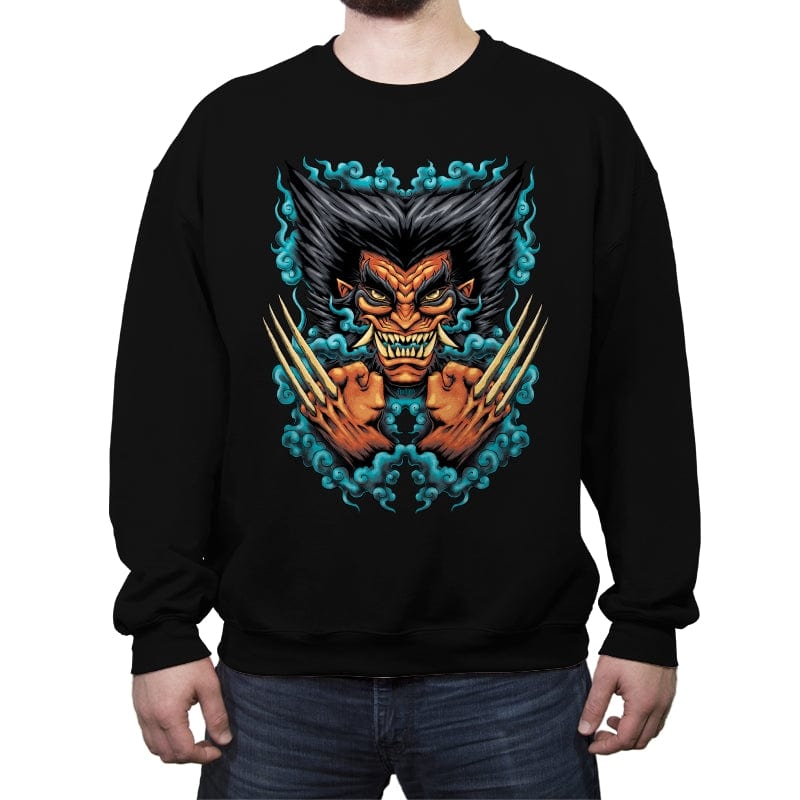 Oni Rage - Crew Neck Sweatshirt Crew Neck Sweatshirt RIPT Apparel Small / Black