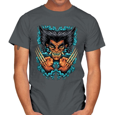 Oni Rage - Mens T-Shirts RIPT Apparel Small / Charcoal